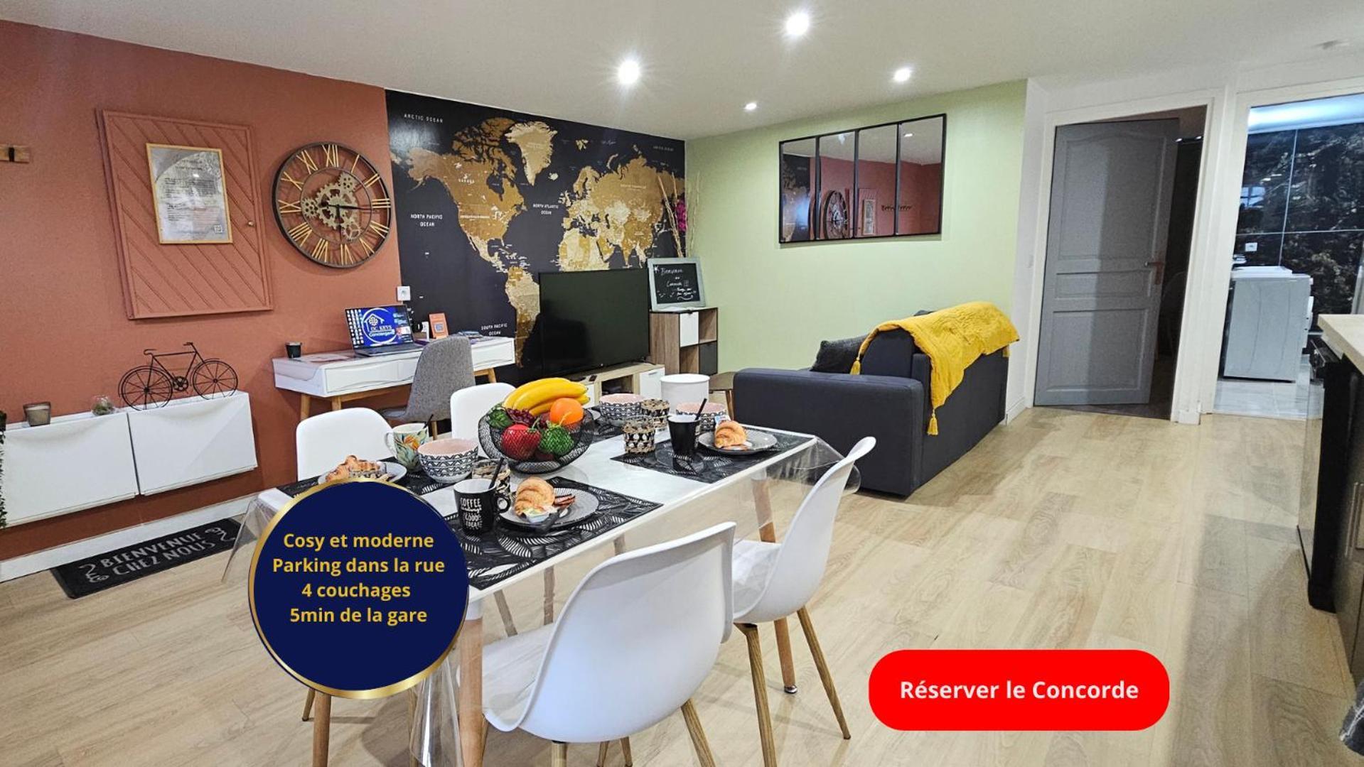 Le Concorde-Wifi-Clim-Parking-3Etoiles-Ockeys Apartment Bram Ngoại thất bức ảnh